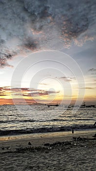 Indonesia bali beach view at noon