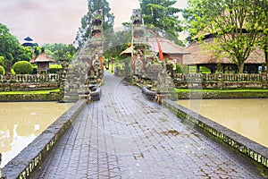 Indonesia, Bali, the Bridge on the territory of the temple complex Pura Taman Ayun.