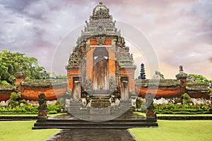 Indonesia, Bali, Entrance to the temple complex of Pura Taman Ayun.