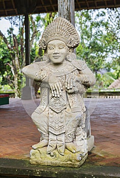 Indonesia, Bali, Statue in Pura Taman Ayun.