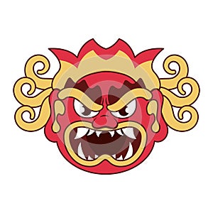 indonesia barong mask