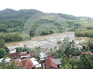 Indonesia beautiful landscape, nature and rice fiel's. Location, area.