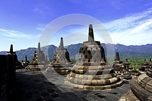 Indonesia, Central Java. The temple of Borobudur