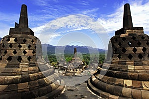 Indonesia, Central Java. The temple of Borobudur