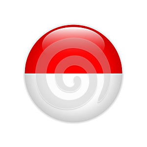 Indonesia flag on button