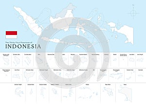 Editable Indonesia Vector Map with 34 Provinces photo