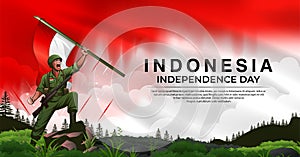 Indonesia Independence day or Hero\'s Day banner design