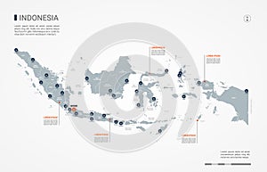Indonesia infographic map vector illustration. photo