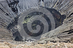 Indonesia. Java. The crater of Bromo volcano.