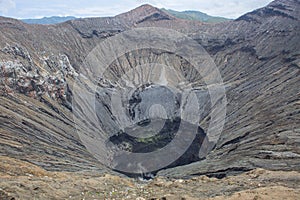 Indonesia. Java. The crater of Bromo volcano.