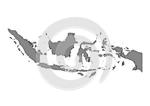 Indonesia State Map Vector silhouette