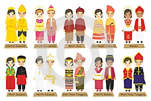 Indonesia Traditional Dress Vector Collection