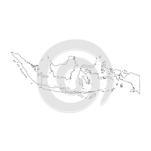Indonesia vector country map outline