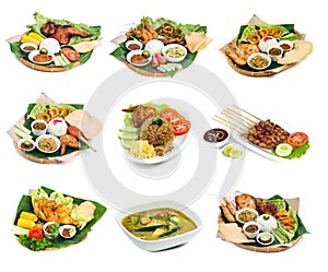 Indonesian bali food on background photo