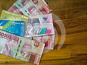 Indonesian banknotes worth 100000 rupiah