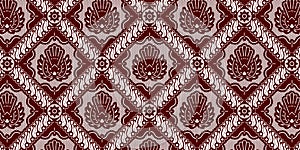 Indonesian batik motif, pattern background, neat, brown