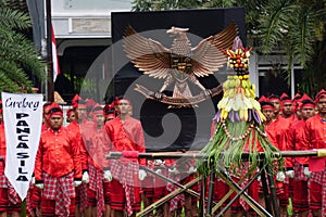 Indonesian bring national symbol, garuda pancasila