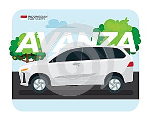 Indonesian Car Series White Toyota Avanza