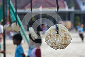 Indonesian cracker eating contest