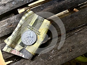 Indonesian currency with a small nominal