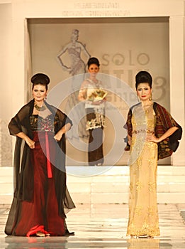 Indonesian Female Model at Fashion Show Wearing Lattest Collection