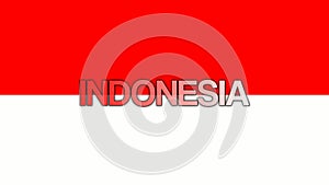 Indonesian flag icon with modern design