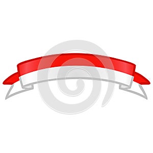 Indonesian Flag Ribbon Illustration Icon