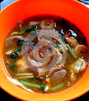 Indonesian food called with seblak soup