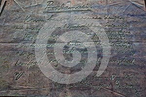 Indonesian Independence Proclamation Text in Bronze photo