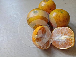 Indonesian local fruit, namely tangerines