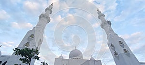 Indonesian mosque and clauds