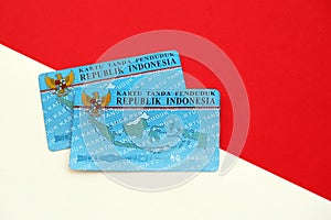 Indonesian national electric identity card called E-KTP or Kartu Tanda Penduduk photo