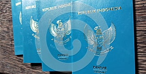 indonesian pasport, important document for Indonesian people to traveling photo