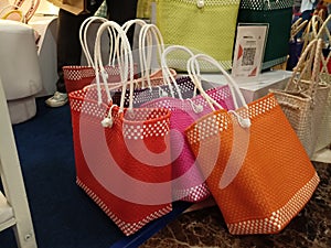Indonesian people buy bag souvenirs as souvenirs or as kitchen decoration or home equipment