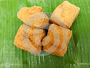 Indonesian Popular Street Food - Tahu Sumedang (Fried Tofu) is a typical tofu region of Sumedang,Indonesia