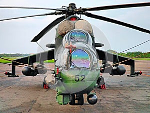 Indonesian state combat helicopters help the army to fight to protect the sovereignty photo