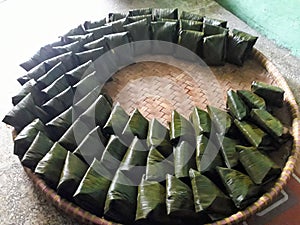 Indonesian tradisional cake, nagasari. photo