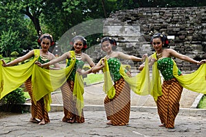 Indonesian traditional dancer with traditional clothes