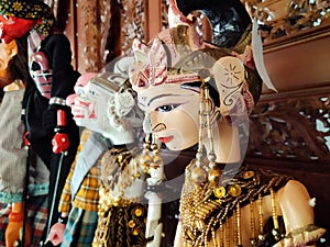 Indonesian traditional doll, wayang golek Arjuna photo