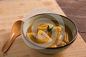 Indonesian traditional culinary kolak pisang photo