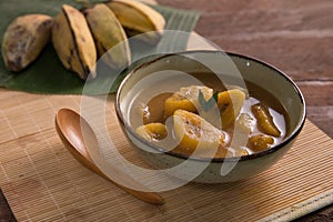 Indonesian traditional culinary kolak pisang photo