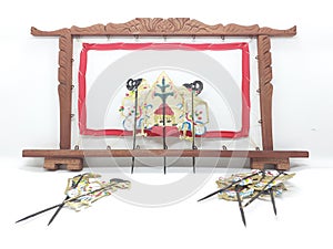 Indonesian Traditional Leather Puppet In White Isolation Background 10