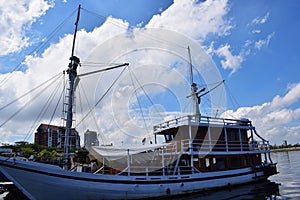 Indonesian traditional Phinisi ship.