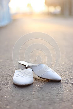 indonesian traditional wedding pair of shoes