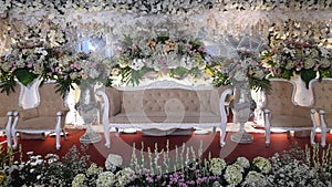 Indonesian wedding stage aisle