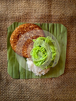 Indonesians call it Serabi cake. traditional food photo