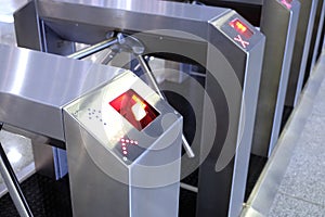 Indoor access control system closeup