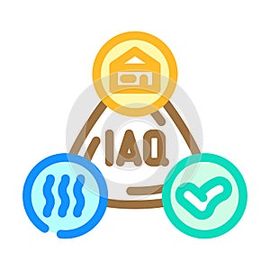 indoor air quality iaq color icon vector illustration