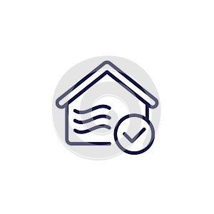 indoor air quality line icon