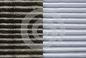 Indoor air quality, two filters comparision photo